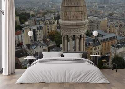 Paris cityscape from Sacre-Coeur Basilica Wall mural