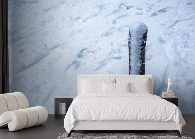 close up snow texture background Wall mural