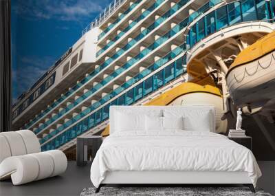 cruise ship cabin background. Bottom view Wall mural