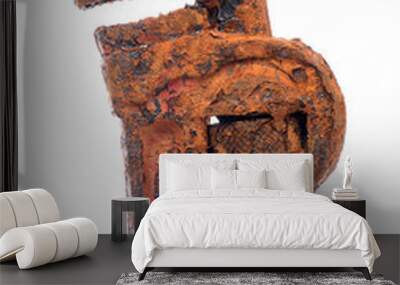 Rusty pipe wrench Wall mural