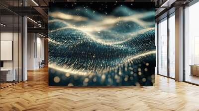 Abstract Wave of Particles Wall mural