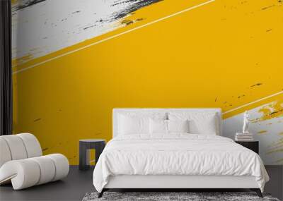 Abstract Yellow Grunge Sport Background Design Template Wall mural