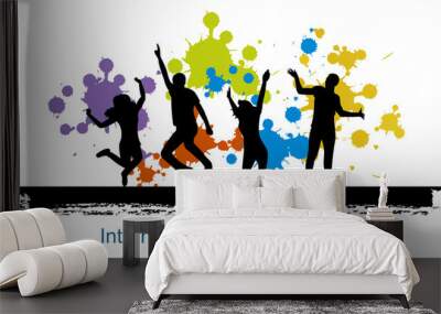 International youth day background Wall mural