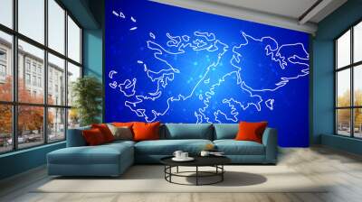 Falkland Islands Map Technology  with network connection background Wall mural