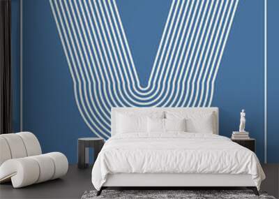 Abstract. Letters on a background. Trendy lines. Alphabet, Letters. Nostalgic colors.  Wall mural