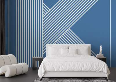 Abstract. Letters on a background. Trendy lines. Alphabet, Letters. Nostalgic colors.  Wall mural