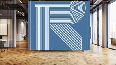 Letters. Modern. Nostalgic. Letter design. Lines. Sporty. Circles, curves. Wall mural