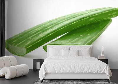 Fresh sliced Aloe Vera leaf Wall mural