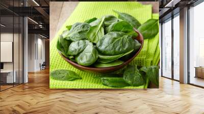 Fresh spinach leaves Wall mural