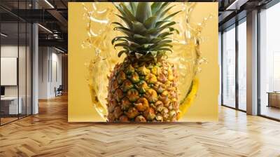 pineapple with water Wall mural