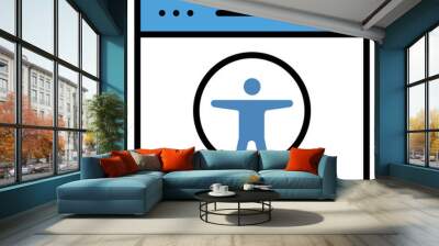 Digital Accessibility Icon Element For Design Wall mural