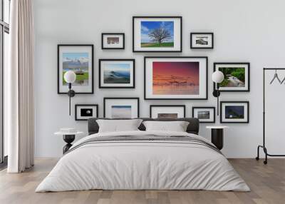 Photo frame on wall (3d rendering) Wall mural