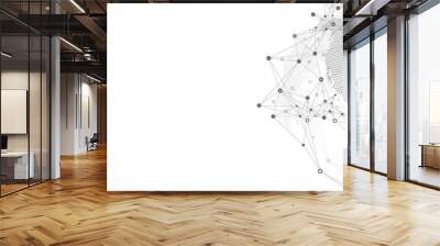 Global network connection concept. Social network communication in the global business concept. Big data visualization. Internet technology illustration. Wall mural