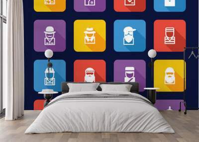 Avatar Icons Set 2 Flat Design  Wall mural