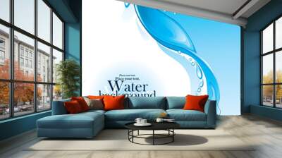 Water splash. (vector illustration) Wall mural