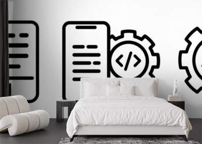 API icon application programming interface vector stock illustration Wall mural