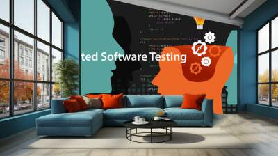 automated software testing script to fiind bug by programmer Wall mural