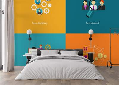 team building recruitment job description reward and compensation Wall mural