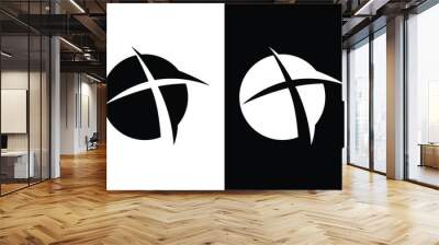 Church logo. Christian sign symbols. The Cross of Jesus Wall mural