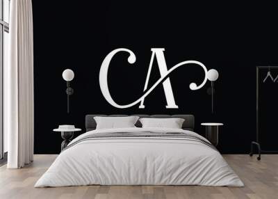 Initial Monogram Letter CA Logo Design Vector Template. CA Letter Logo Design Wall mural