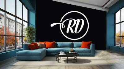 Initial Monogram Letter R D Logo Design Vector Template. R D monogram Logo. Wall mural