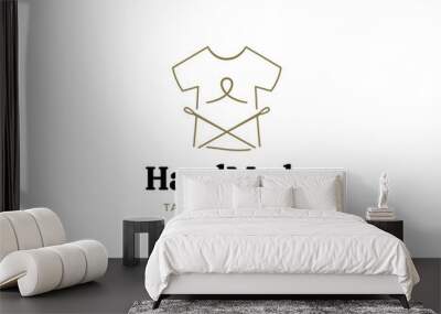 Tailor logo design Wall mural