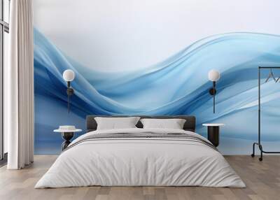 a blue fabric in the air Wall mural