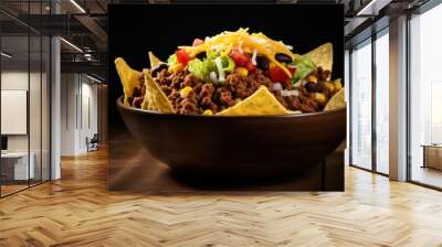 a bowl of taco salad Wall mural