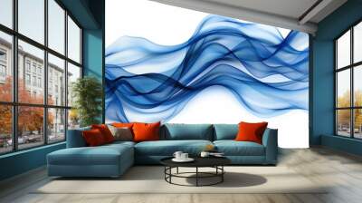 abstract blue wave background Wall mural