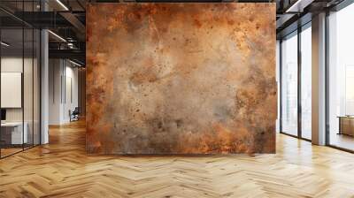 Aged and weathered metal surface with rust and texture Wall mural