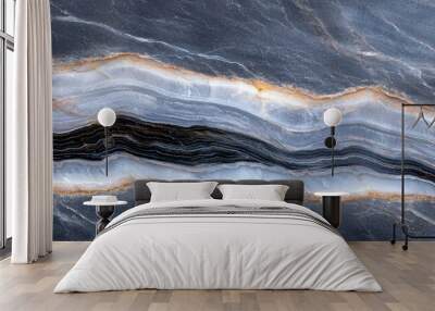 Elegant marble texture with golden veins Wall mural