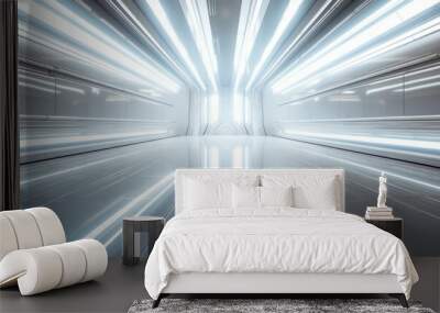 Futuristic Sci-Fi Hallway Wall mural