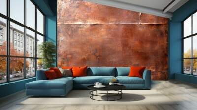 Rustic copper metal texture background Wall mural