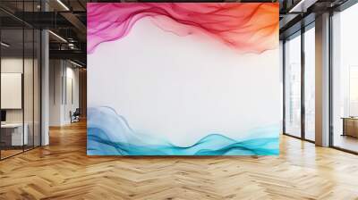 Vibrant abstract background with flowing color waves Wall mural