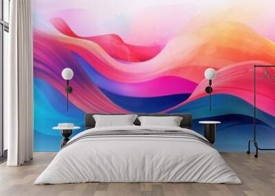 Vibrant abstract landscape Wall mural