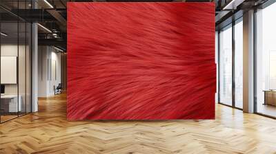 Vibrant red fur texture Wall mural