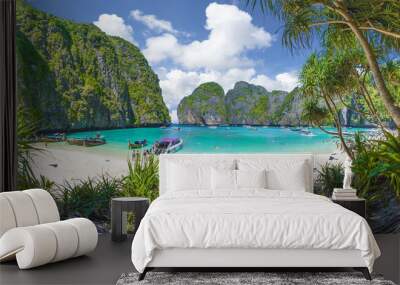 Amazing Maya Bay on Phi Phi Islands, Thailand Wall mural