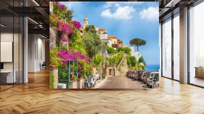 Landscape with Positano town at famous Amalfi Coast, Italy Wall mural