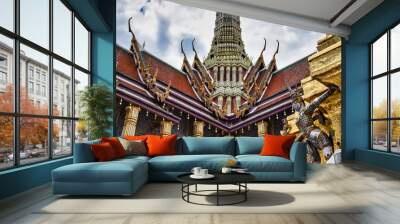 Characteristics of traditional Thai architecture Wall mural