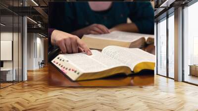 Young Couple Studying The Bible Wall mural