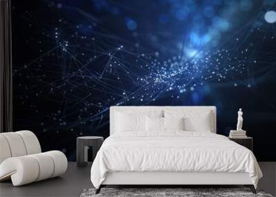 Abstract Blue Network Background Wall mural