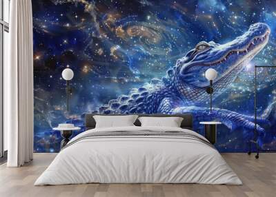 crawl alligator fantasy galaxy art Wall mural