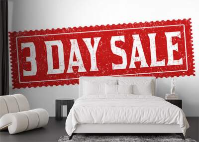 3 day sale grunge rubber stamp Wall mural