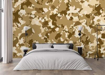 Brown military camouflage background texture Wall mural