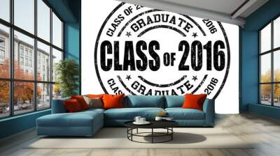 Class of 2016 stamp Wall mural