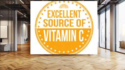 Excellent source of vitamin C stamp Wall mural