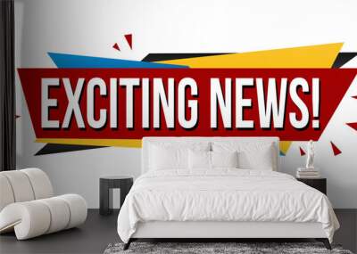 Exciting news banner design Wall mural