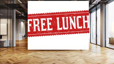 Free lunch sign or stamp Wall mural