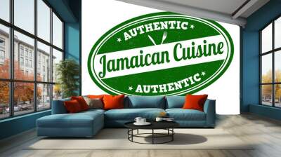 Jamaican cuisine stamp Wall mural