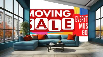 Moving sale banner or label Wall mural